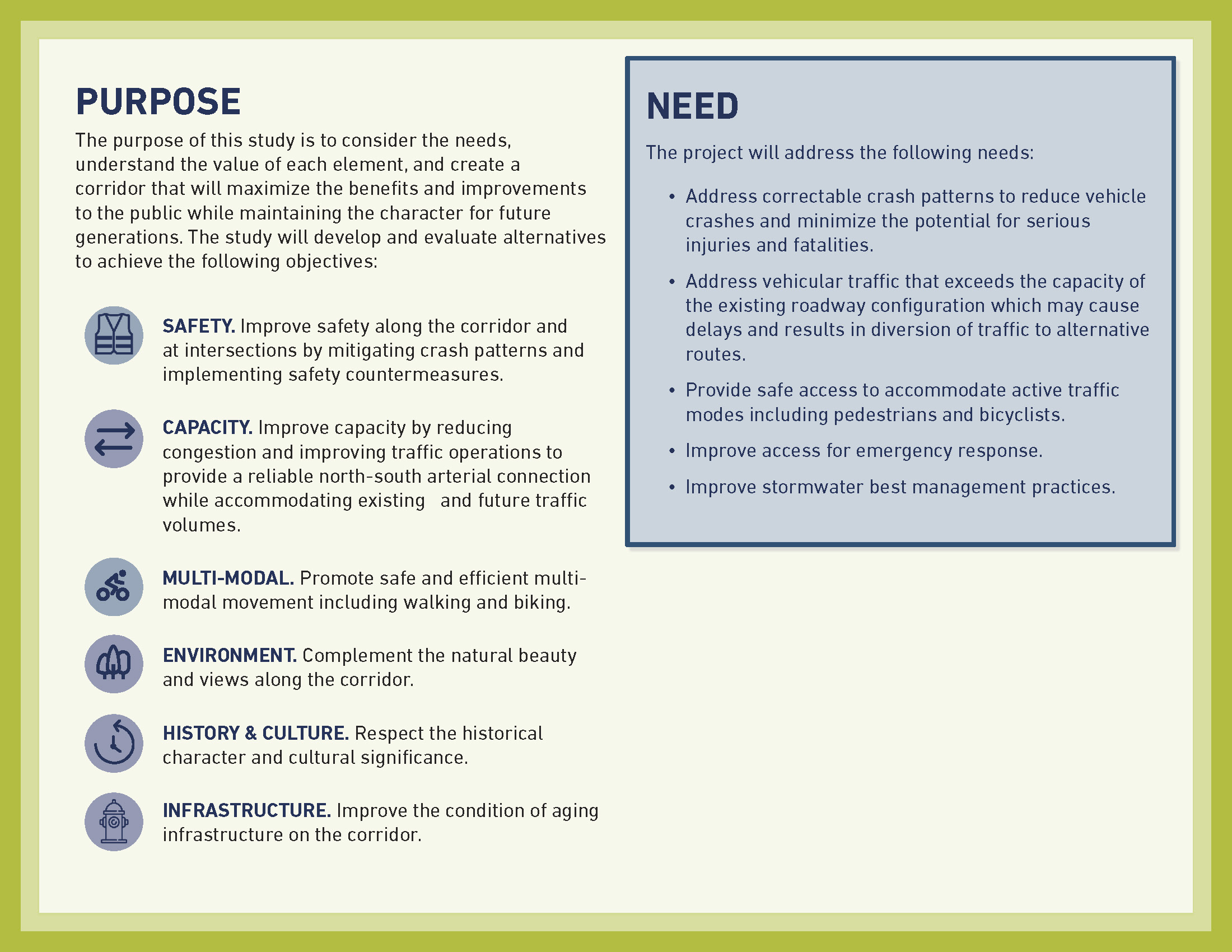 Purpose and Need